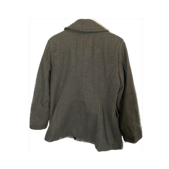New York & Company Gray Wool Blend Pea Coat Size 16 - Picture 2 of 3